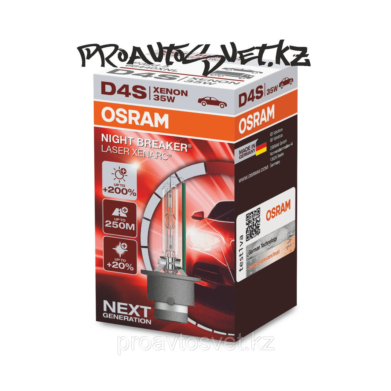 Ксеноновая лампа OSRAM D4S +70%"света  XENARC NIGHT BREAKER UNLIMITED 66440XNB