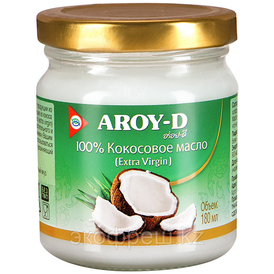 Кокосовое масло (extra virgin) AROY-D, 180 мл. - фото 1 - id-p76260213