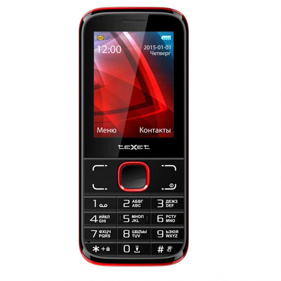 Мобильный телефон Texet TM-106 черно-красный