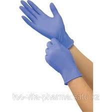 Перчатки нитриловые, неопудренные, нестерильные. Цвет синий, размер XS - фото 2 - id-p76297344