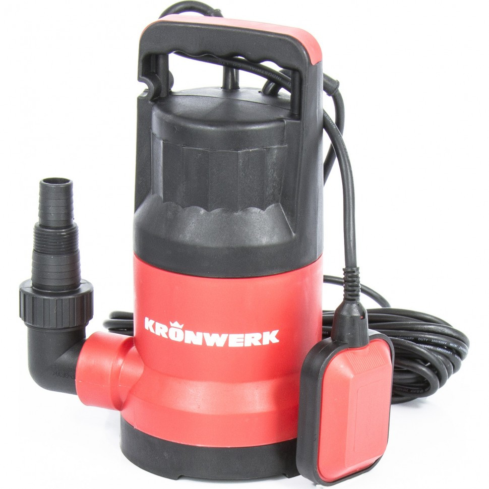 Дренажный насос для грязной воды KP450, 450 Вт, подъем 6,5 м, 8000 л/ч Kronwerk