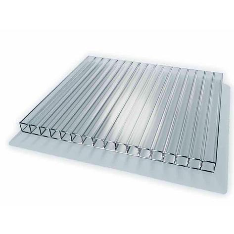 Сотовый поликарбонатный лист прозрачный Skyglass 2100х12000х8 мм, фото 2