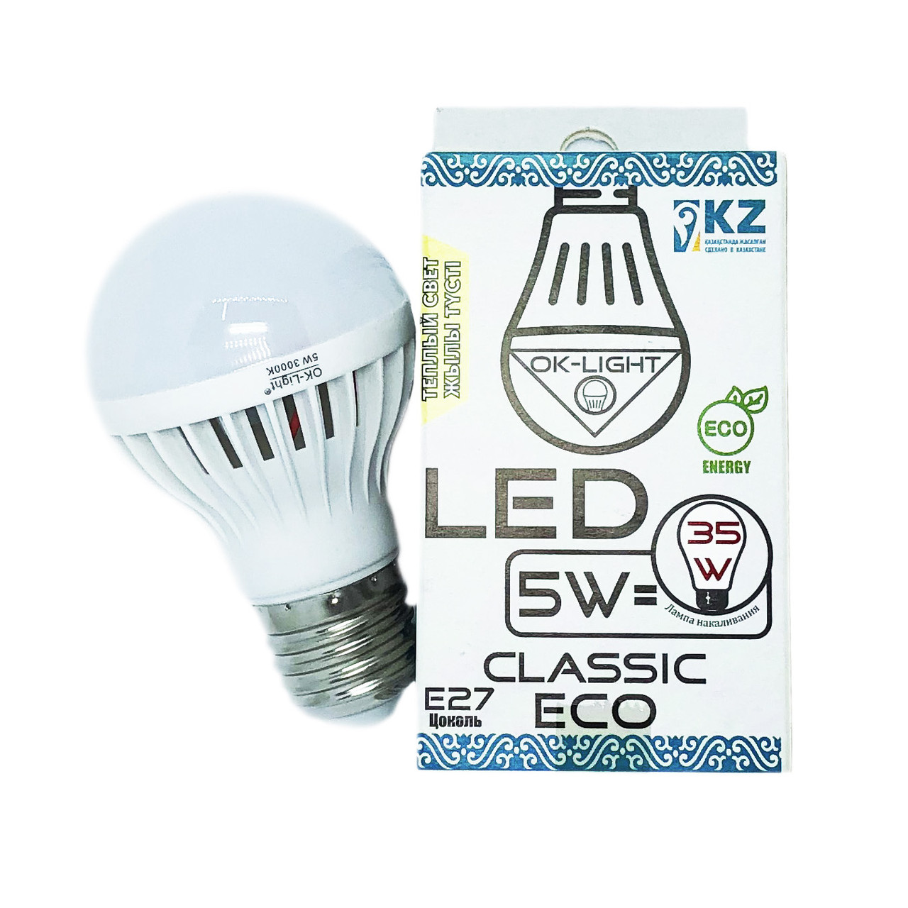 Лампа светодиодная серии CLASSIC 5W цоколь Е27 -3000К-Теплый белый свет - фото 1 - id-p53550334