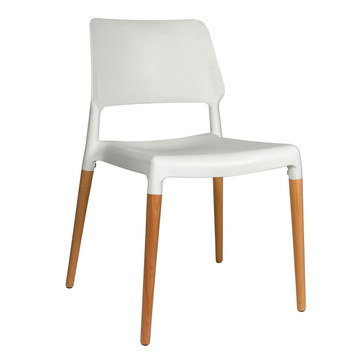Стул на деревянных ножках Bistro (White)