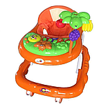 Ходунки детские Пальма с музыкальной панелью оранжевый, фото 2