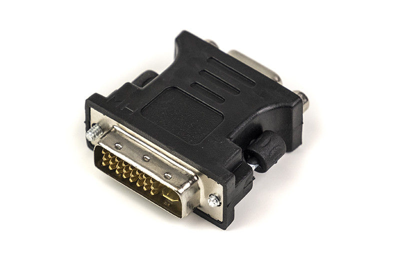 Переходник PowerPlant VGA - DVI-I, черный