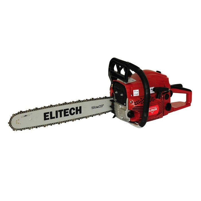 Бензопила Elitech БП 52/20, 2.1 кВт, 2.8 л.с., шина 50 см, 11000 об/мин, 0.325", паз 1.5мм