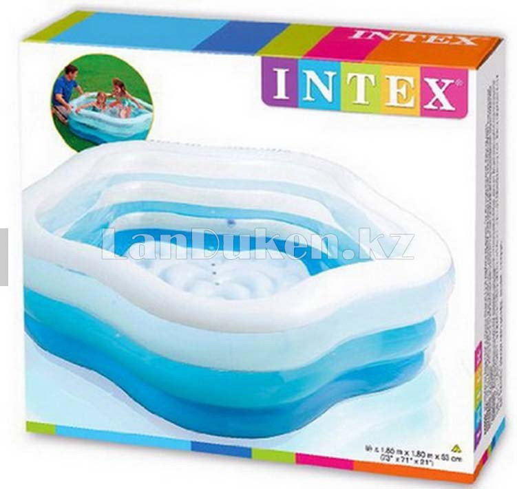 Детский бассейн Intex с надувным дном 56495 (185 х 180 х 53 см) - фото 7 - id-p76373909