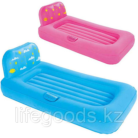 Детская надувная кровать Dream Glimmers Comfort Airbed 132х76х46 см со светильником 67496 BW, фото 1
