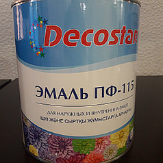 Эмаль ПФ-115 Decostar /белая 2,6кг