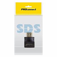 Переходник HDMI (гнездо HDMI - штекер HDMI), угловой, (1шт. ) (пакет) PROconnect