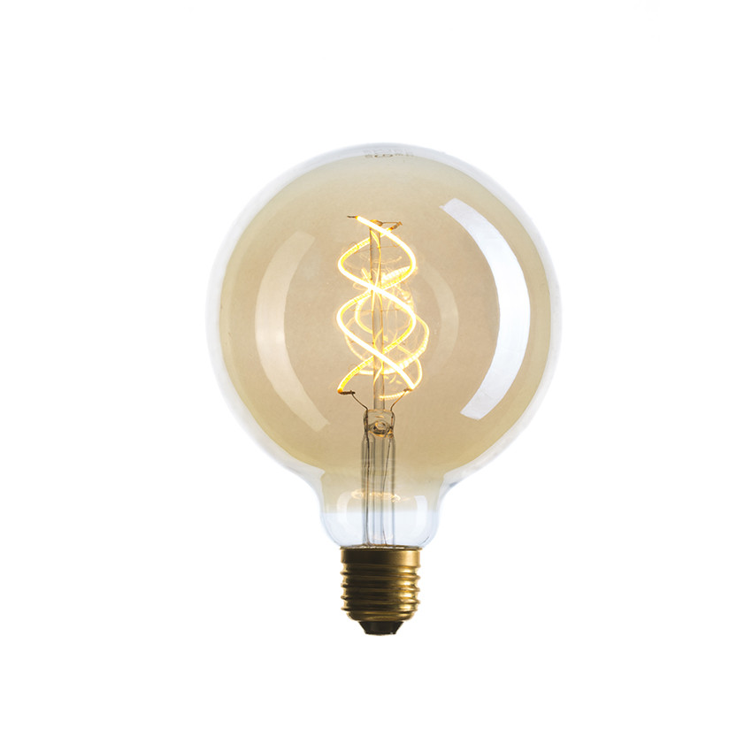057-370 LED-Лампа G125, SW, 5W SF-8 Золотая, гибкий филамент E27 Димм