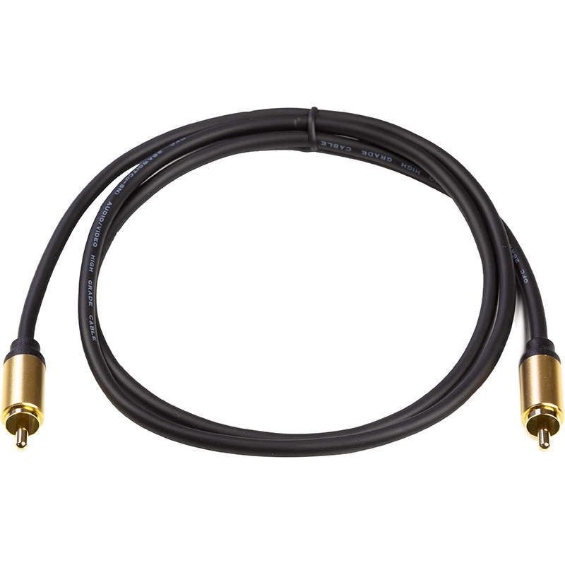 Кабель коаксиальный PowerPlant 26AWG, 1 м, черный