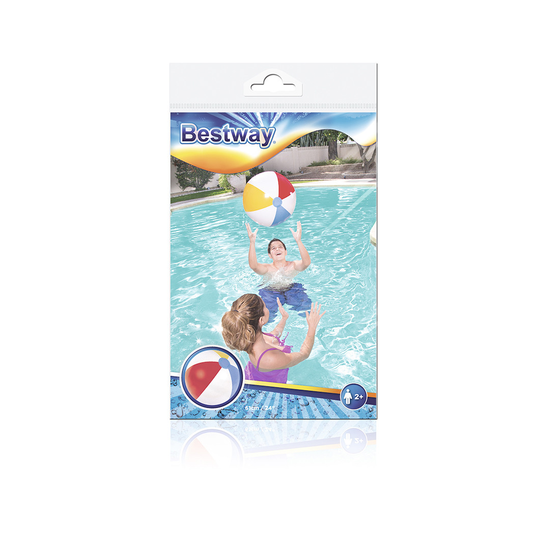 Надувной пляжный мяч BESTWAY Beach Ball 2+ 31022 (61см, Винил) - фото 3 - id-p75894807