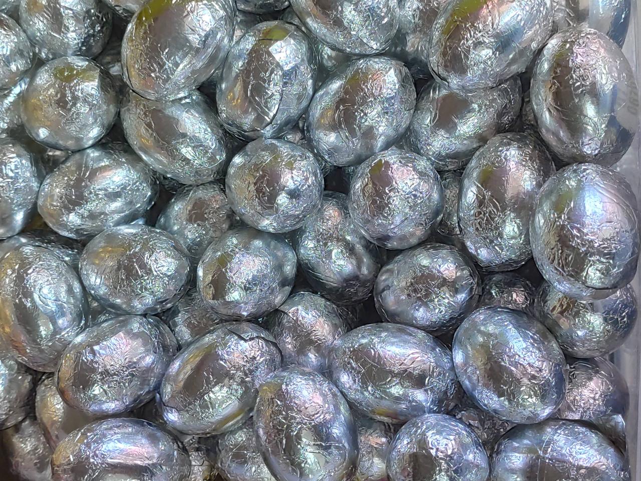 Шоколадные яйца Серебряные  1кг