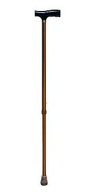 Трость телескопическая из алюминиевых сплавов с прямой пластмассовой ручкой