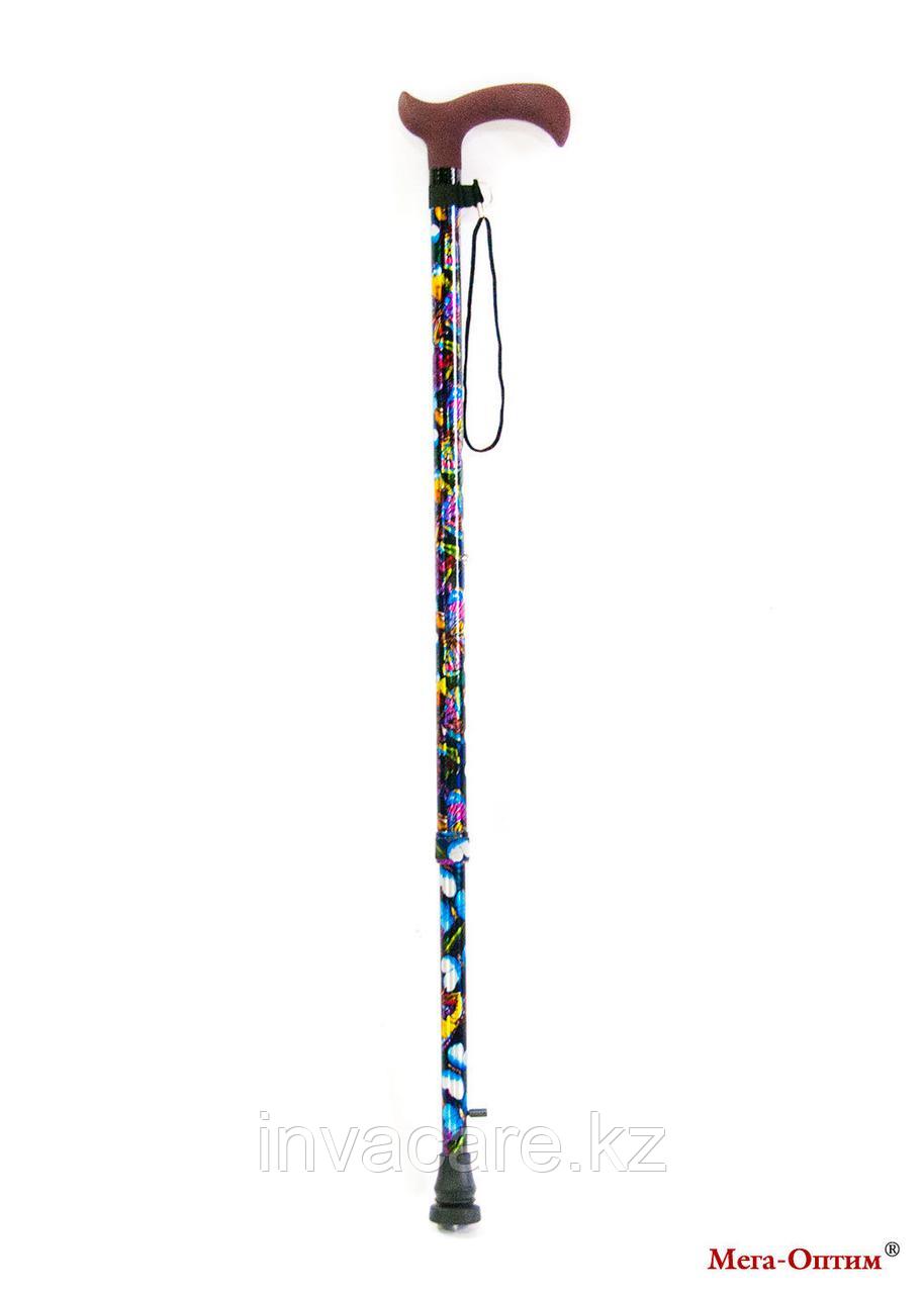 Трость телескопическая с цветной стойкой Цветная с пластмассовой ручкой "Дерби" - фото 4 - id-p76455229