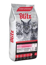 Сухой корм для кошек всех пород Blitz For Adult Cats Lamb с ягненком
