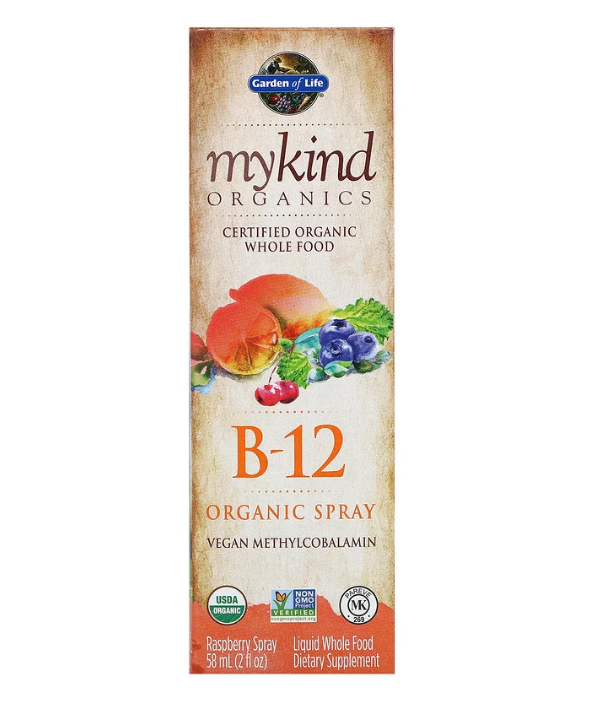 Garden of Life, MyKind Organics, B-12 Organic Spray, Raspberry, 2 fl oz (58 ml)