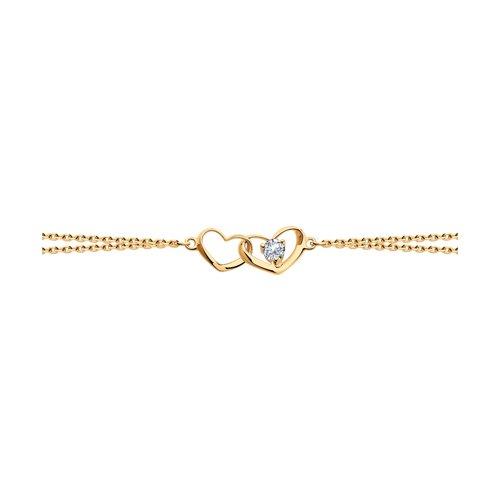 Тонкий браслет с фианитами SOKOLOV 93050043 размеры - 20