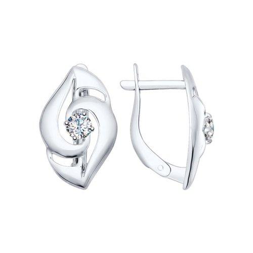 Серьги из серебра с фианитами SOKOLOV 94022324