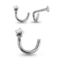 Пирсинг из серебра Aquamarine 70526.5