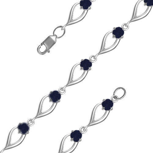 Серебряный браслет с фианитом Teosa 5000-0033-SP-r размеры - 17