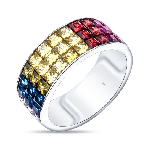Серебряное кольцо с кубическим цирконом TEO SANTINI TS26870-R-QC