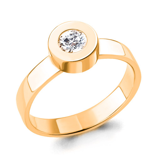 Серебряное кольцо с фианитом Aquamarine 68481# размеры - 18,5