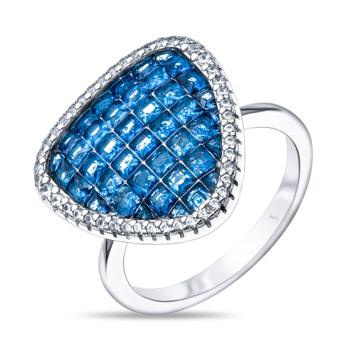 Серебряное кольцо с кубическим цирконом TEO SANTINI TS81531-R-QCBL размеры - 18