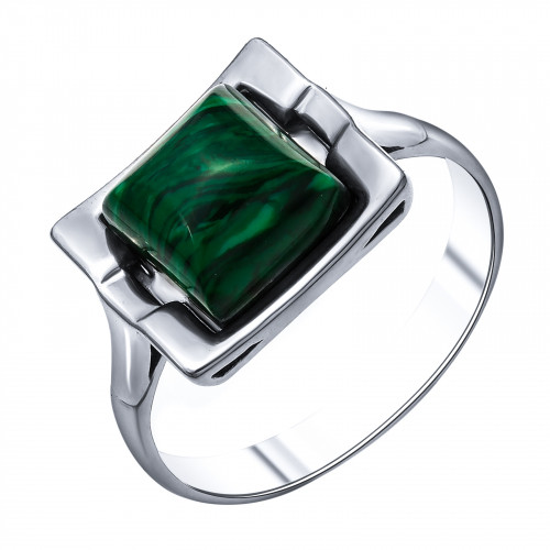 Серебряное кольцо с малахитом синтетическим Darvin 920281002aa размеры - 18,5