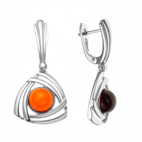 Серьги из серебра с янтарём коньячным Darvin 929041363ab