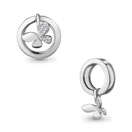 Подвеска из серебра с фианитом Aquamarine 24241А