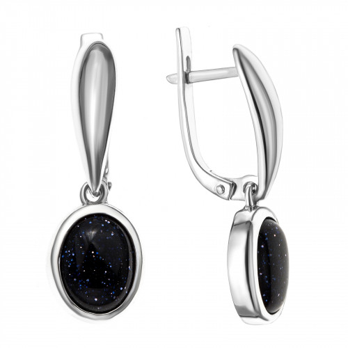 Серьги из серебра с аквамарином Teosa 2000-0339-GLS