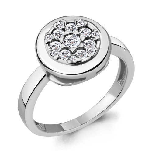 Кольцо из серебра с фианитом Aquamarine 68546А размеры - 17,5 18,5
