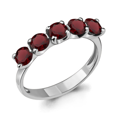 Кольцо из серебра с гранатом Aquamarine 6526003