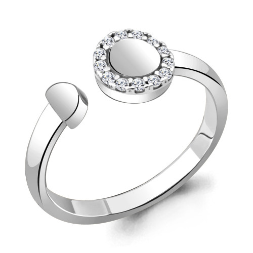 Кольцо Aquamarine серебро с родием 68676А.5