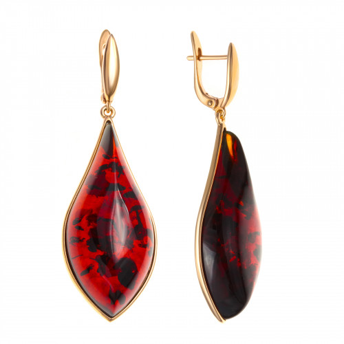 Серьги из серебра с янтарём коньячным Darvin 929042530ab