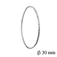 Серьги Aquamarine серебро с родием, "насечки" 30914