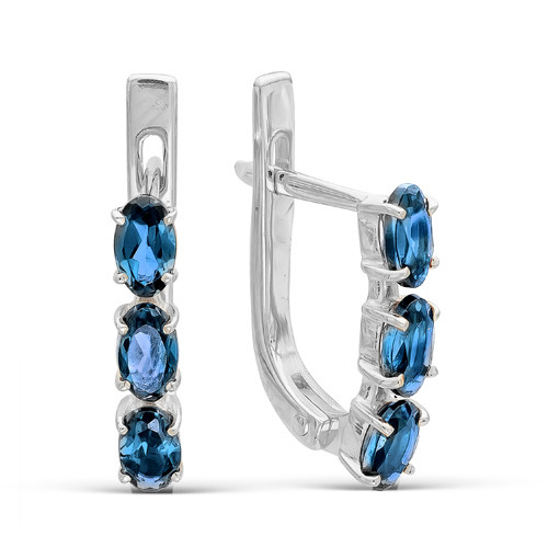 Серьги из серебра с фианитом Teosa 200-955-TLC-r