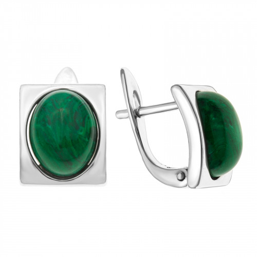 Серьги из серебра с малахитом Darvin 929281016aa