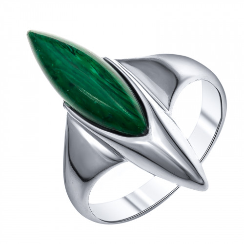 Серебряное кольцо с малахитом синтетическим Darvin 920281313aa размеры - 18 19