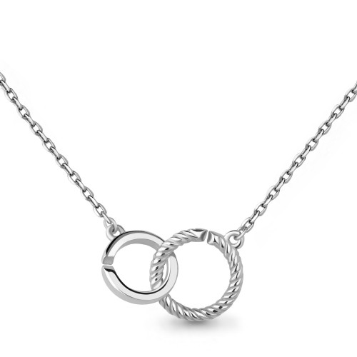 Серебряное колье Aquamarine 73593 размеры - 45