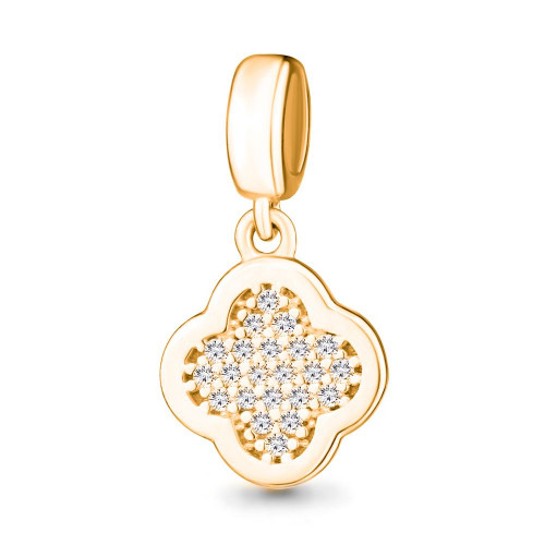 Серебряная подвеска с фианитом Aquamarine 24055А#