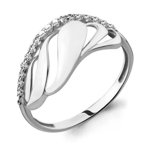 Кольцо из серебра с фианитом Aquamarine 64990А размеры - 17 17,5 18