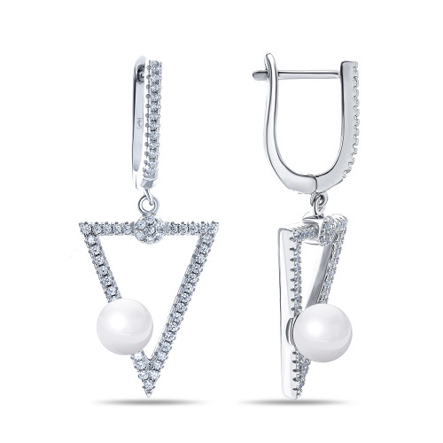 Серьги из серебра с майоркой TEO SANTINI GE01592E