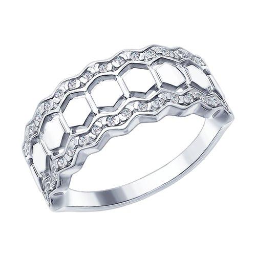 Кольцо из серебра с фианитами SOKOLOV 94012406