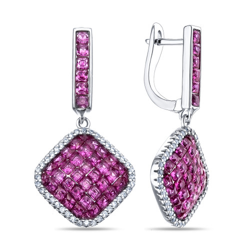 Серебряные серьги с кубическим цирконом TEO SANTINI TS81457-E-QCR