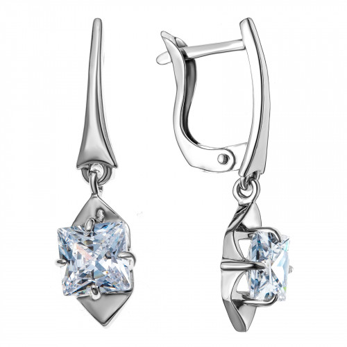 Серьги из серебра с фианитом синт. MASKOM 2000-0348 2000-0348