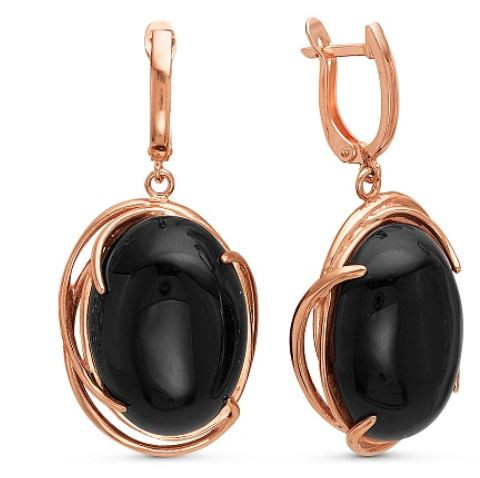 Серьги из серебра с стеклом Красная Пресня 3337289а